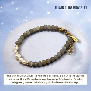 6 Mm Grey Moonstone Freshwater Pearl Bracelet
